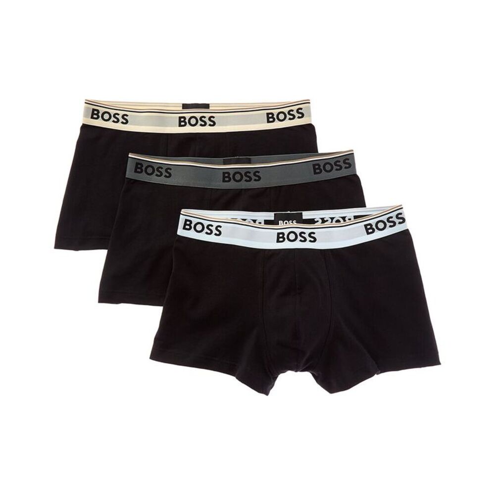 Hugo Boss Mens Boss  Set Of 3 Power Trunk, Black